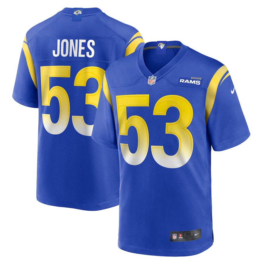 Men Los Angeles Rams #53 Ernest Jones Nike Royal Team Game Player NFL Jersey